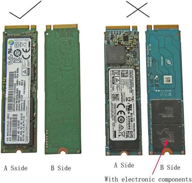 Alt view image 4 of 5 - For  SSD Adapter For Macbook Air SSD Adapter NVMe PCIe M.2 M Key for Macbook Air 2013 2014 2015 Pro A1398 A1502 A1465 A1466