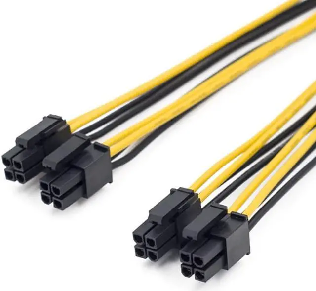 Alt view image 5 of 6 - 8 to Dual 8 Pin EPS 12V Motherboard Power Supply Cable Y-Splitter Adapter Sleeve