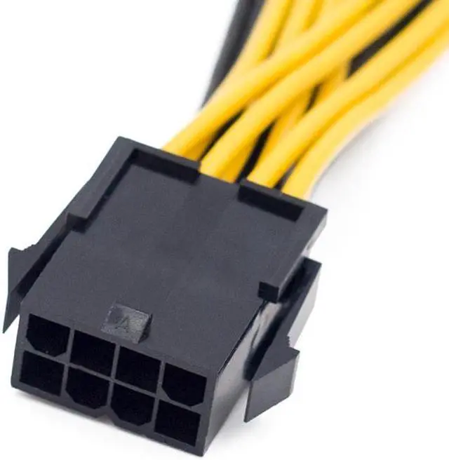 Alt view image 3 of 6 - 8 to Dual 8 Pin EPS 12V Motherboard Power Supply Cable Y-Splitter Adapter Sleeve