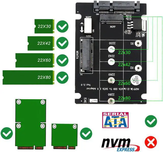 Alt view image 3 of 6 - Add On Card SSD MSATA & M.2 SSD USB Adapter MSATA NGFF M.2 Adapter USB SATA Cable USB M.2 Card Adpater for PC Desktop