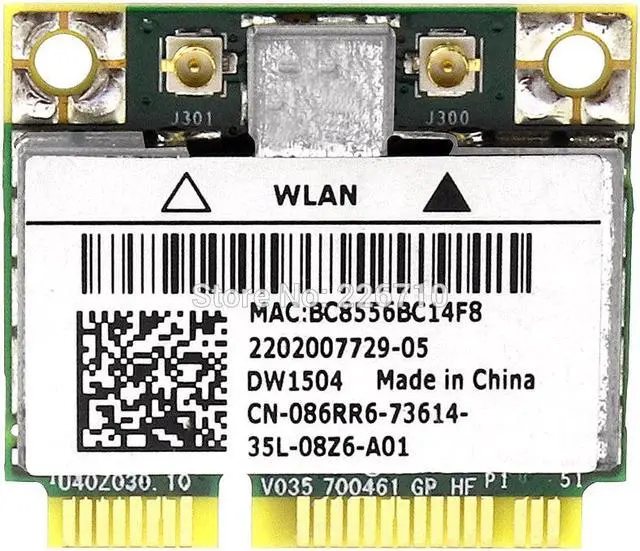 Main image of Card for Dell Latitude E6530 Wi-Fi DW1504 802.11b/g/n WLAN BCM94313HMG2L 86RR6