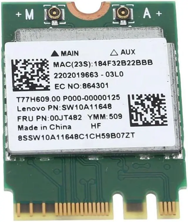 Alt view image 2 of 6 - RTL8821AE M.2 802.11AC Wi-Fi+BT 4.2 Adapter Card FRU 01AX710 Wireless Netowrk Card for Lenovo Laptop PC Computer Use Supplies