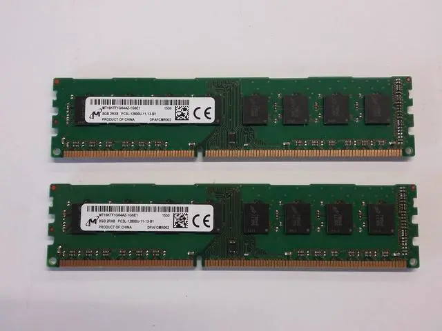 Main image of MICRON 16GB (2x 8GB) PC3L -12800U DESKTOP RAM - MT16KTF1G64AZ - LOT OF 2