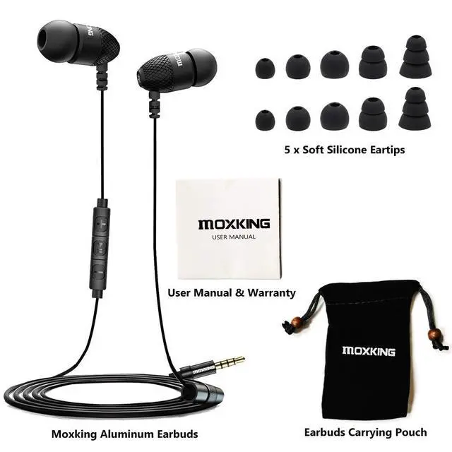 Alt view image 7 of 7 - Wired Durable Metal Earbuds Headphones with Microphone and Volume Control