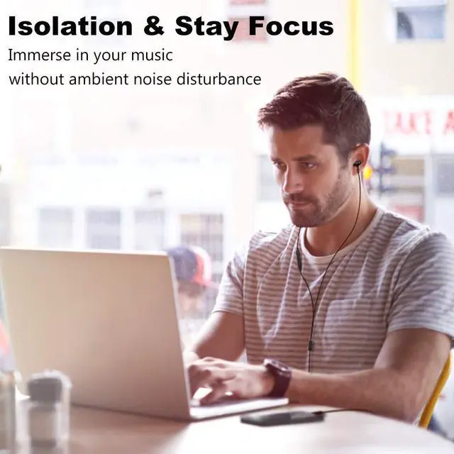 Alt view image 5 of 7 - Wired Durable Metal Earbuds Headphones with Microphone and Volume Control