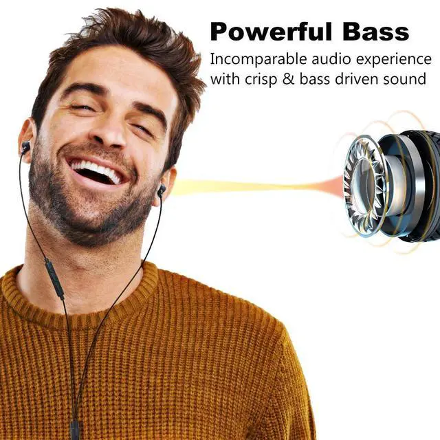 Alt view image 3 of 7 - Wired Durable Metal Earbuds Headphones with Microphone and Volume Control