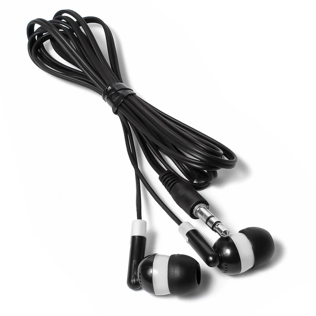Alt view image 3 of 7 - Bulk Earbuds Headphones Wholesale KWA-08-W Earphones, 100 Pack Disposable Ear Buds Bulk Individually Wrapped Headphones for School Classroom Students White