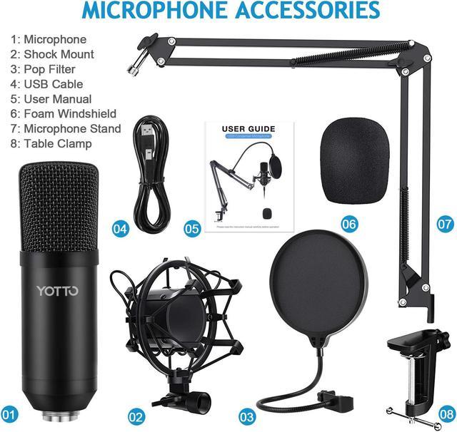 YOTTO USB Microphone Condenser Cardioid Microphone in Accra Metropolitan -  Audio & Music Equipment, Sound Harmonics