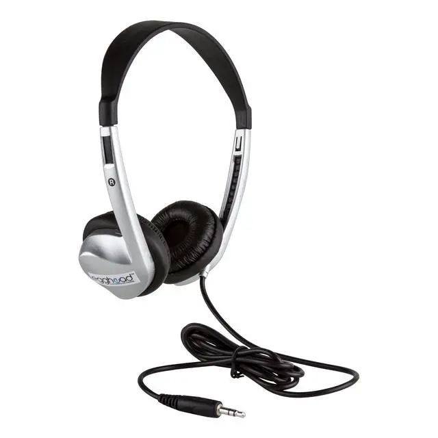 Alt view image 4 of 7 - Stereo School Headphone W/Leatherette Ear Cushion (Pack of 20), black/silver