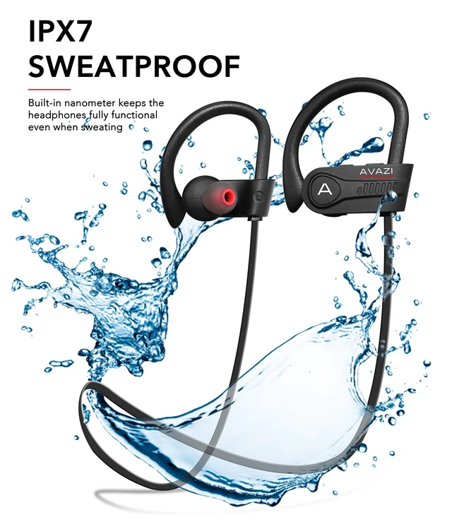 Alt view image 7 of 7 - Bluetooth 5.1 Wireless Earbuds, Sport IPX7 Waterproof Earphones, Richer Bass HiFi Stereo in-Ear Earphones, Gaming Mode, 12 hrs, Running Bluetooth Headphones W/CVC6.0 Noise Cancelling Mic