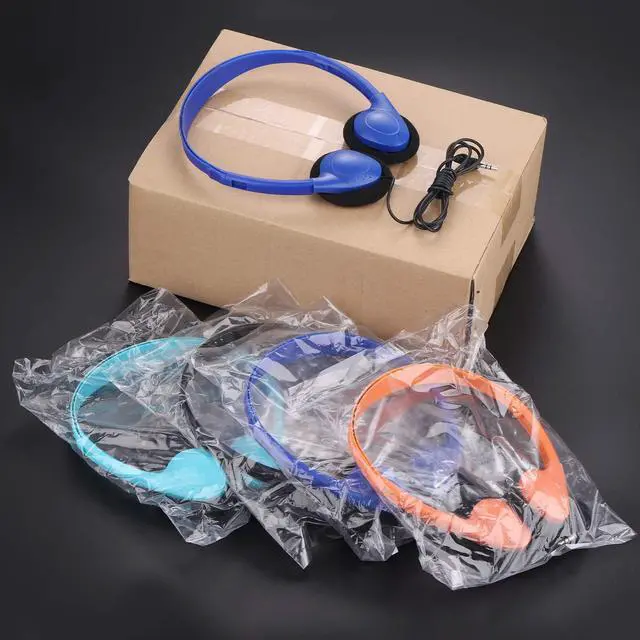 Alt view image 7 of 7 - Classroom Headphones Bulk for Kids Multi Colored 20 Pack, Wholesale Student Headphones for Schools, Libraries, Computer Lab, Testing Centers, Museums, Hotels