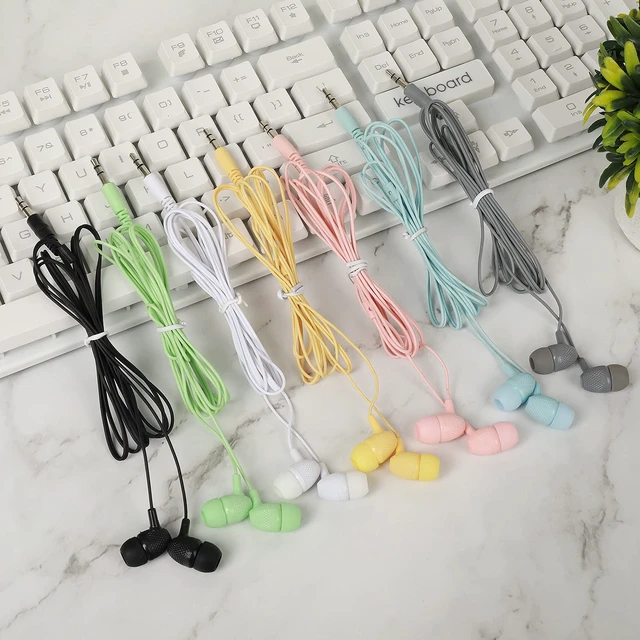 Alt view image 7 of 7 - Kids Earbuds Bulk 100 Pack Macaron Colors Mixed, Wholesale Durable Earphones in-Ear Headphones Perfect for Schools Classroom Students Teens Children Gift and Adult