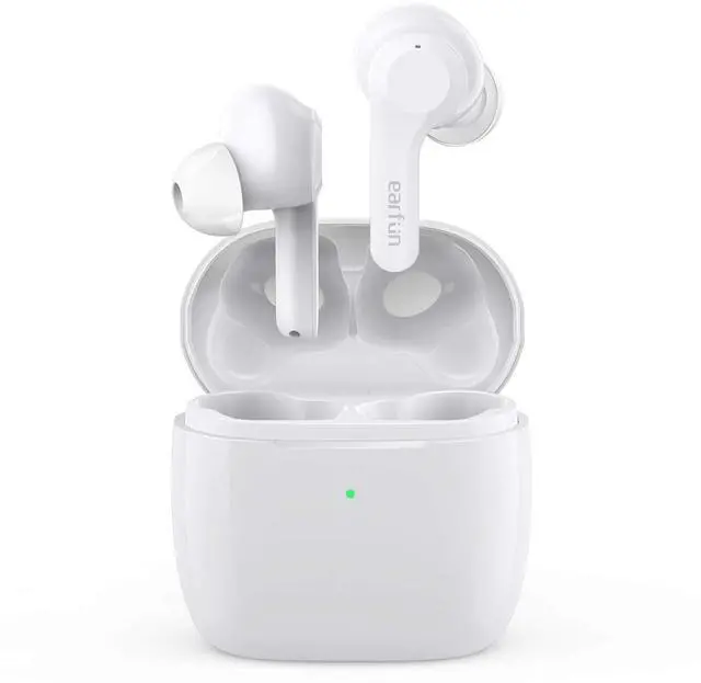 Main image of Air True Wireless Earbuds, Bluetooth Earbuds with 4 Mics, Sweatshield IPX7 Waterproof with Volume Control, USB-C Fast Charge, in-Ear Headphones with Wireless Charging, Deep Bass, 35Hrs, White