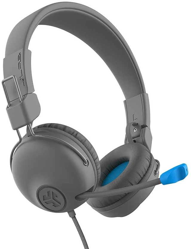 Main image of JBuddies Learn On-Ear Kids Headphones, Retractable Boom Mic, Built-in Volume Regulators for Safety, Folding, Adjustable, Great for Schooling Homework and Virtual Classes