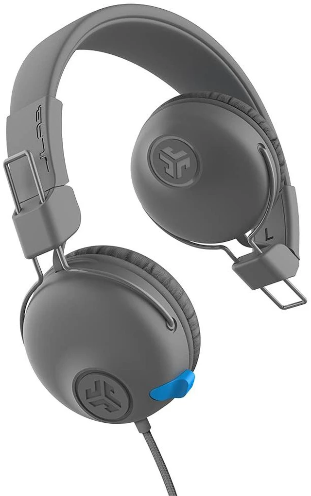 Alt view image 5 of 7 - JBuddies Learn On-Ear Kids Headphones, Retractable Boom Mic, Built-in Volume Regulators for Safety, Folding, Adjustable, Great for Schooling Homework and Virtual Classes