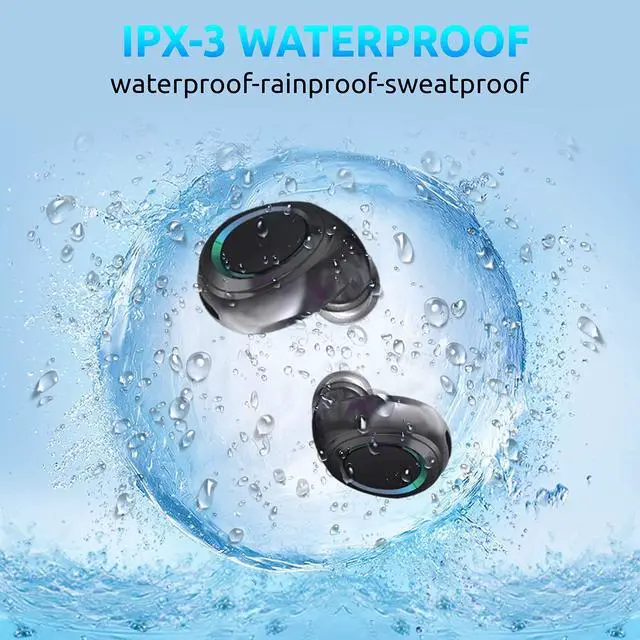 Alt view image 3 of 7 - Wireless V5.3 PRO Earbuds Compatible with Samsung Galaxy S10/S10e/S10+/S10 Plus/10 5G/Lite IPX3 Bluetooth Touch Waterproof/Sweatproof/Noise Reduction with Mic (Black)