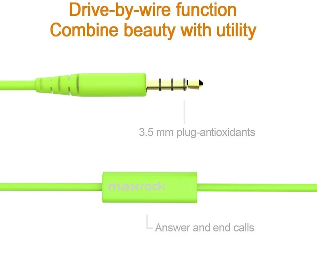 Alt view image 7 of 7 - MAXROCK Wired Sleep Earphones Soft Sleep Earbuds Total Silicon Sleeping Headphones with in-line Mic for Cellphones, Mp3, Tablet pocasts 3.5mm, Green