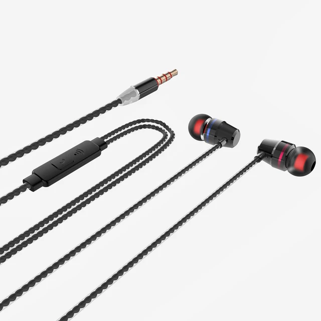 Alt view image 6 of 6 - 3 Packs Metal Wired Earbuds with Microphone, Durable in-Ear Earphones for School, Deep Bass Clear Sound, Noise Isolating, Fits 3.5mm Jack iPhone iPad Samsung Google Devices (Black)