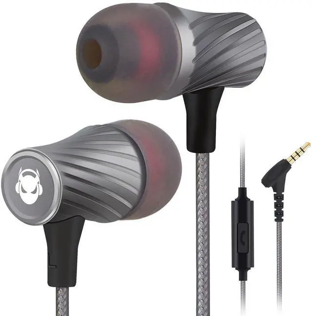 Main image of Wired Earbuds with Microphone Super Bass Sound, Noise Isolation, Lightweight Cable Headphones for Running, Office, Travel, Gaming, Durable and Tangle-Free Ear Buds Earphones with 3.5mm Jack