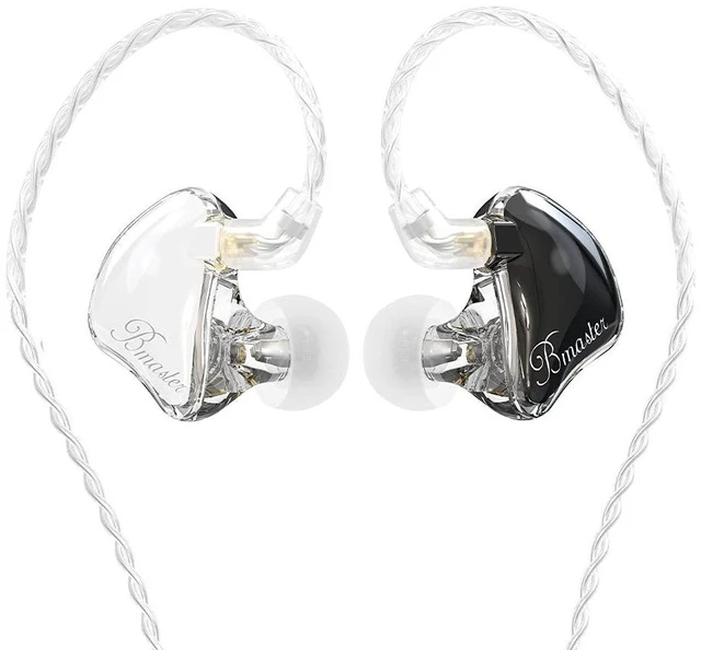 Main image of Bmaster in Ear Monitor Headphone, 2DD+1BA Triple Drivers Musician IEM | Noise-Isolating IEM Earbud with Deep Bass for Drummer Audio Monitoring,Two MMCX Cables,Custom Fit for Stage Use(White/Black)