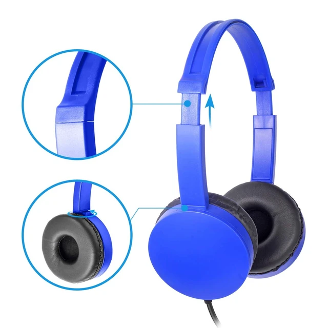 Alt view image 2 of 7 - School Headphones for Classroom Students - (KHPC-24Mixed) 24 Packs Multi-Colors Kids' Headphones for School, Library, Computers, Children and Adult(No Microphone)