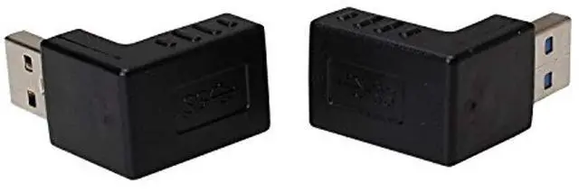 Alt view image 3 of 4 - USB 3.0 up down Male to Female Extension Adapter Combo Upward and Downward 90 degree Right Angle USB 3.0 Super-speed Connector Adapte Coupler (90 degree black)