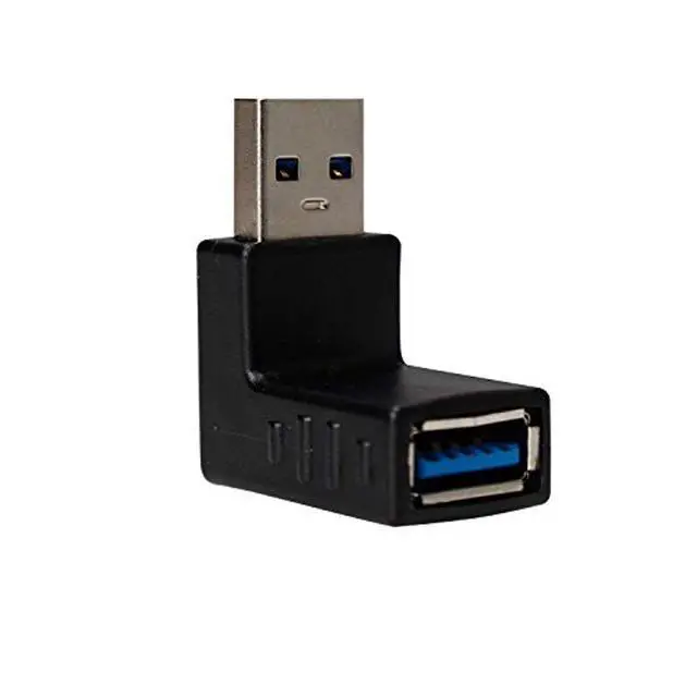 Alt view image 4 of 4 - USB 3.0 up down Male to Female Extension Adapter Combo Upward and Downward 90 degree Right Angle USB 3.0 Super-speed Connector Adapte Coupler (90 degree black)