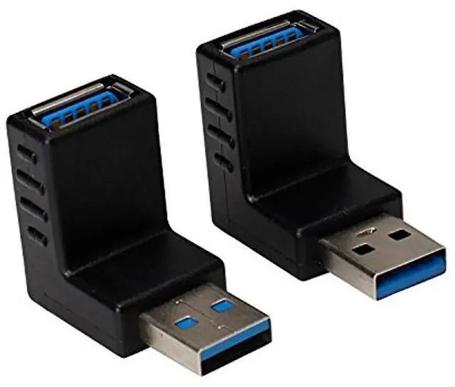 Alt view image 2 of 4 - USB 3.0 up down Male to Female Extension Adapter Combo Upward and Downward 90 degree Right Angle USB 3.0 Super-speed Connector Adapte Coupler (90 degree black)