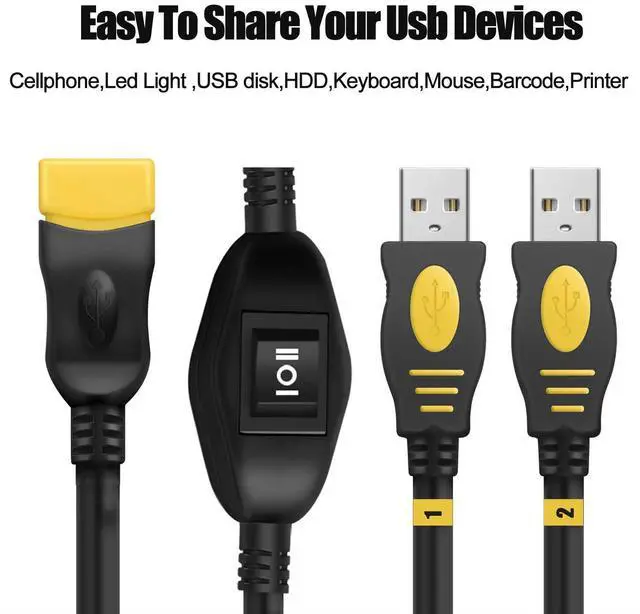 Alt view image 2 of 7 - USB Splitters-USB 2.0 1 Female to 2 Male Y Splitter 2 Port Hub Adapter Cable