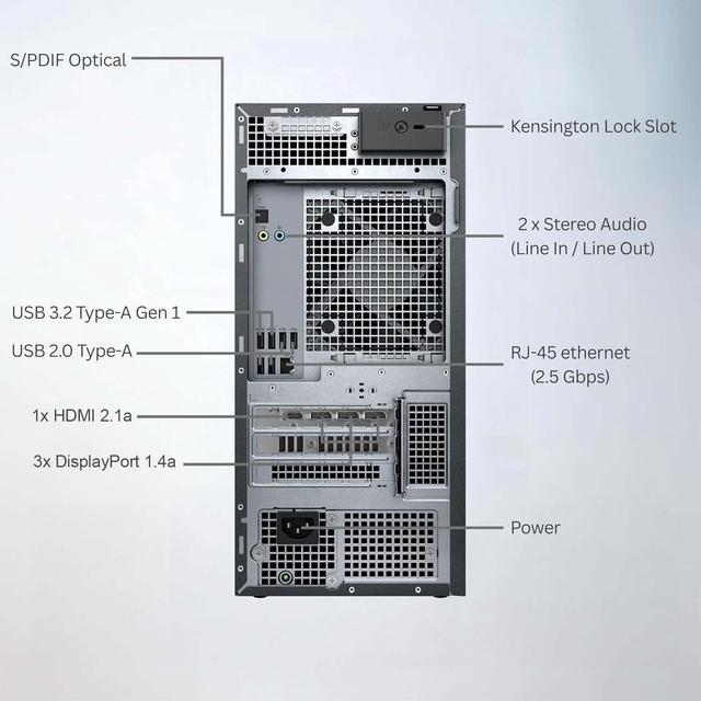 Alt view image 6 of 7 - Dell Tower Plus EBT2250 Desktop PC - Intel Core Ultra 9 285K up to 5.7GHz, 64GB DDR5 RAM, 4TB NVMe SSD, NVIDIA GeForce RTX 4060 8GB GDDR6, Bluetooth, Keyboard & Mouse, Windows 11 Pro