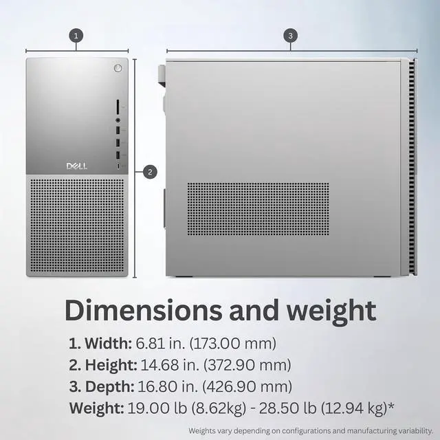Alt view image 6 of 7 - Dell Tower Plus EBT2250 Desktop PC - Intel Core Ultra 9 285 up to 5.6GHz, 32GB DDR5 RAM, 512GB SSD, NVIDIA GeForce RTX 5060 Ti, Wi-Fi 7, Bluetooth, Keyboard & Mouse, Windows 11 Pro - Platinum Silver