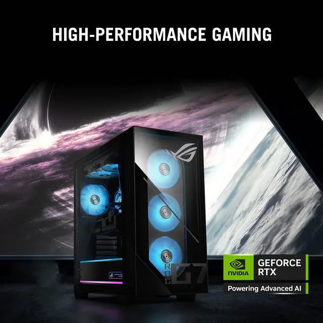 Alt view image 5 of 7 - ASUS ROG G700 Gaming Desktop PC - Intel Core Ultra 7 265KF Processor, 8TB NVMe SSD, 64GB RAM, NVIDIA GeForce RTX 5060Ti 16GB, Liquid Cooling, RGB Lighting, Backlight Keyboard & Mouse, Windows 11 Home