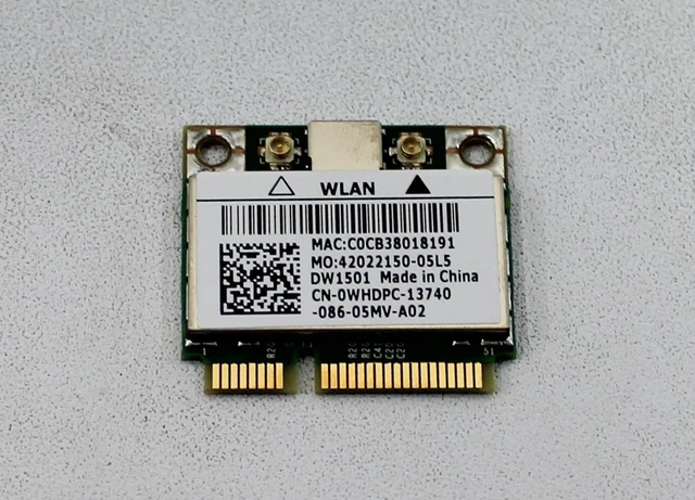 Alt view image 2 of 6 - Dell OEM Wireless 1501 Draft N Wireless WiFi 802.11 a/b/g/n Wireless Card WHDPC