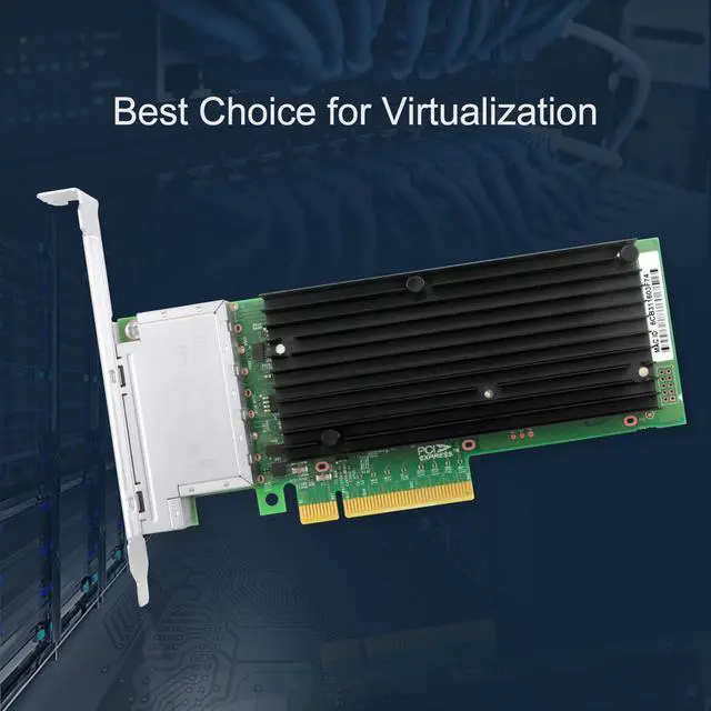 Alt view image 4 of 6 - PCIe x8 Quad-port 10G Copper Ethernet Network Adapter