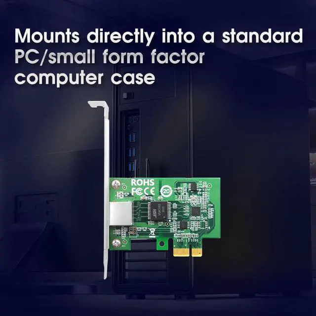 Alt view image 4 of 6 - 2.5Gb Network Card PCIe Realtek RTL8125B Chip,2.5GBase-T Network Adapter RJ45 LAN Support PXE Pour Windows/Linux/MAC