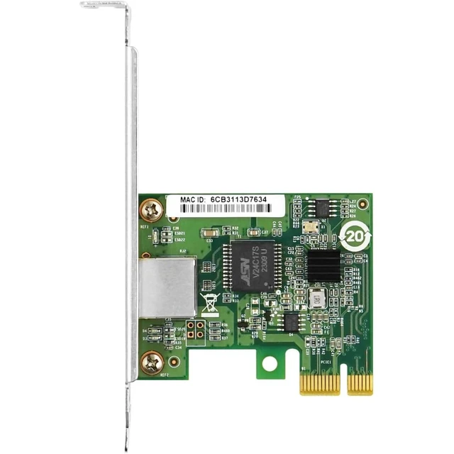 Alt view image 3 of 4 - PCIe x1 2.5G Single Port Ethernet Network Adapter