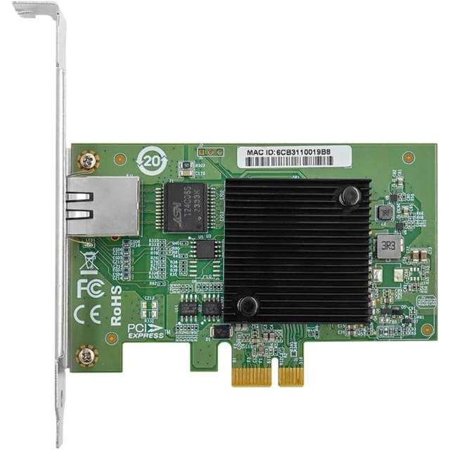 Alt view image 5 of 5 - PCIe x1 Single-port 10G Copper Ethernet Network Adapter
