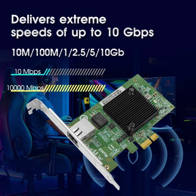 Alt view image 3 of 5 - PCIe x1 Single-port 10G Copper Ethernet Network Adapter