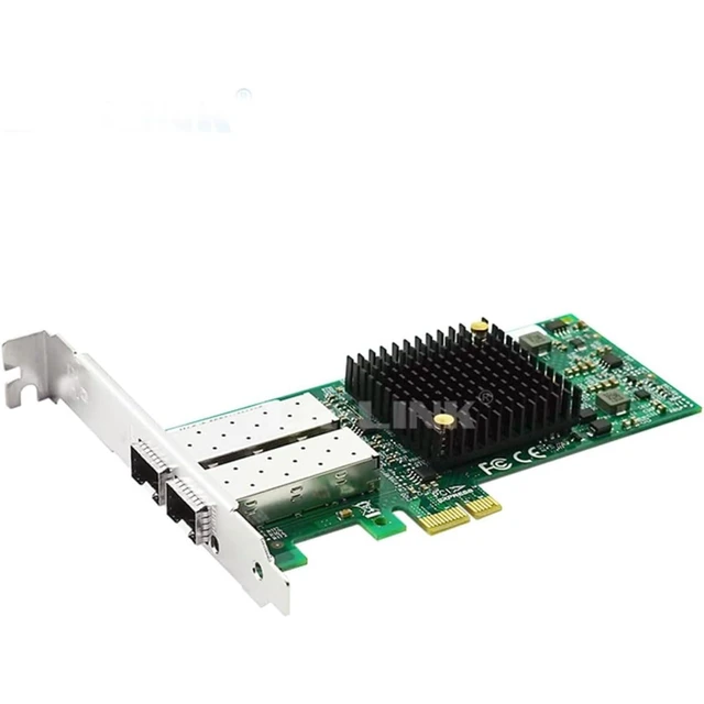 Alt view image 3 of 5 - PCIe x1 Dual-port 100M SFP Ethernet Network Adapter (1ntel 82580)