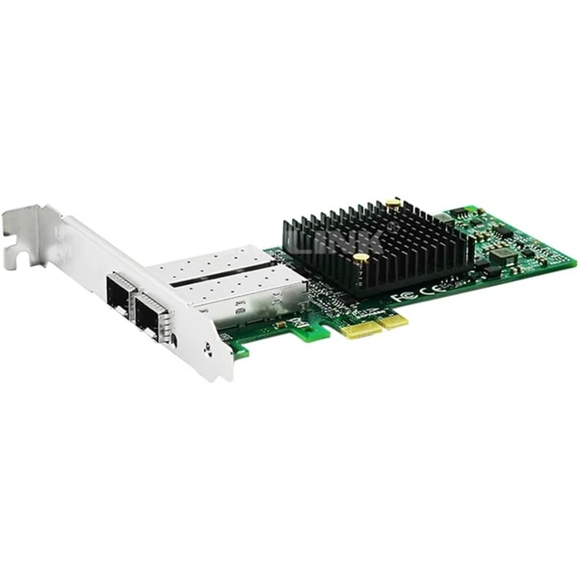 Alt view image 4 of 5 - PCIe x1 Dual-port 100M SFP Ethernet Network Adapter (1ntel 82580)