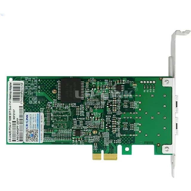 Alt view image 5 of 5 - PCIe x1 Dual-port 100M SFP Ethernet Network Adapter (1ntel 82580)