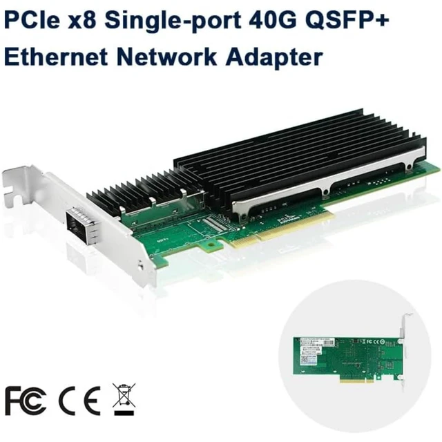Alt view image 2 of 5 - PCIe x8 Single-port 40G QSFP+ Ethernet Network Adapter (1ntel XL710 Based)