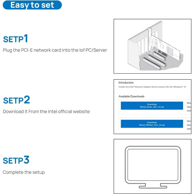 Alt view image 5 of 6 - PCIe x4 Dual-port 10G Copper Ethernet Network Adapter E610