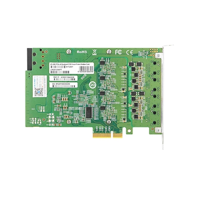 Alt view image 2 of 5 - PCIe x4 Quad-port 2.5G Vision Frame Grabber Card