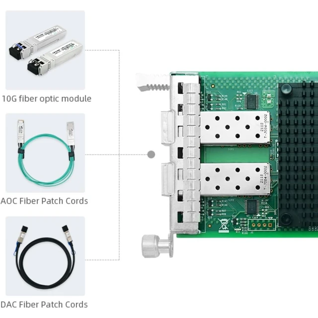 Alt view image 3 of 6 - OCP3.0 Dual-port Mezzanine 10G SFP+ Ethernet Network Adapter (Net-swift 1820)