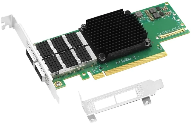 Main image of PCle x16 Dual-port Fiber 200G QSFP56 Ethernet Network Adapter Compatible with Mellanox connectX-6 Ex Based