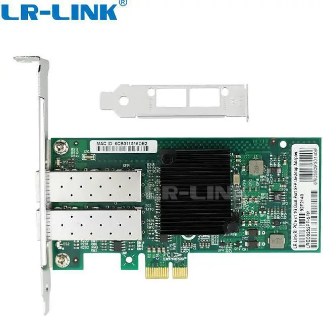 Main image of LR-LINK LREC9252PF-2SFP PCIe x1 2-port Gigabit Fiber Desktop Network Adapter Card