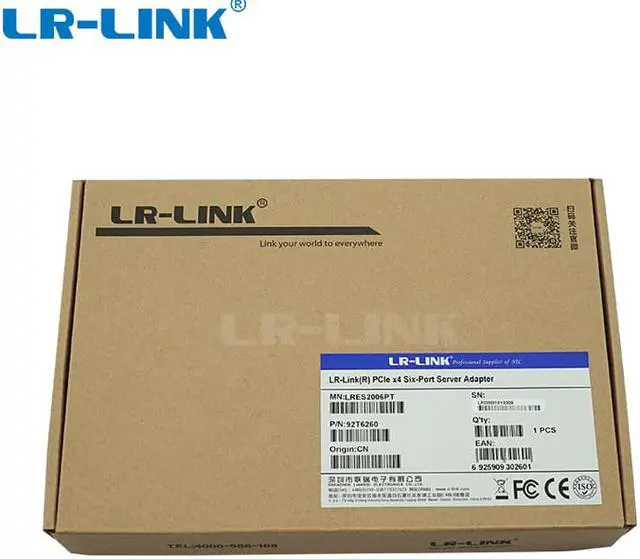 Alt view image 6 of 7 - LR-LINK LRES2006PT 6-Port PCIe 10/100/1000 Mbps Copper Ethernet Network Adapter Card