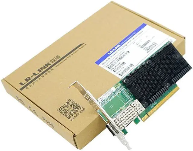 Alt view image 6 of 6 - LR-LINK 1019PF-2QSFP28 PCIe x16 Single-port 100G QSFP28 Ethernet Network Adapter Intel E810 Chip Based