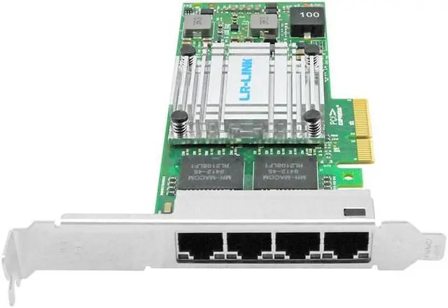 Alt view image 3 of 7 - LR-LINK 9714HT PCIe x4 Quad-port Gigabit Copper Ethernet Network Adapter ( Intel I350 Based)